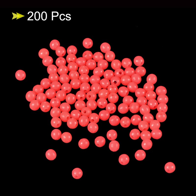 PATIKIL Pack of 200 4 mm Fishing Beads Plastic Glowing