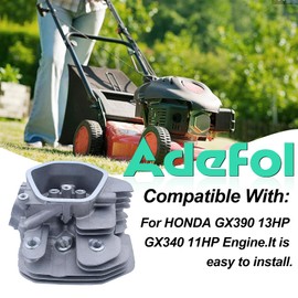 Adefol Cylinder Head Spring Valve Plate Kit for Honda GX390 13HP GX340 11HP Gasoline Engine with Valve Cover Gasket Cylinder Head Gasket Push Rod Guide Plate Inlet Exhaust Valve Spring Valve Rocker