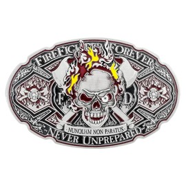 Armor Coin & Emblem Firefighter Belt Buckle for Firefighters | Belt Buckles for Men and Women | Custom Large Buckle Belt | Big Belt Buckles for Men | Honor the Brave