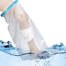 Shower Protection Foot Non-Slip Bandage Protection Waterproof Cast Protection for the Shower, Plaster Protection Foot Holding, Reusable, Plaster Bandage Protection Waterproof for Foot, Ankle (L)