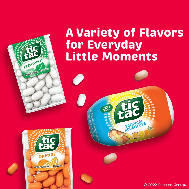 Tic Tac Strawberry & Cream Flavored Mints, Bulk 12 Pack,