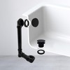 Westbrass 493144H-62 12" & 4" Bath Waste & Overflow Assembly