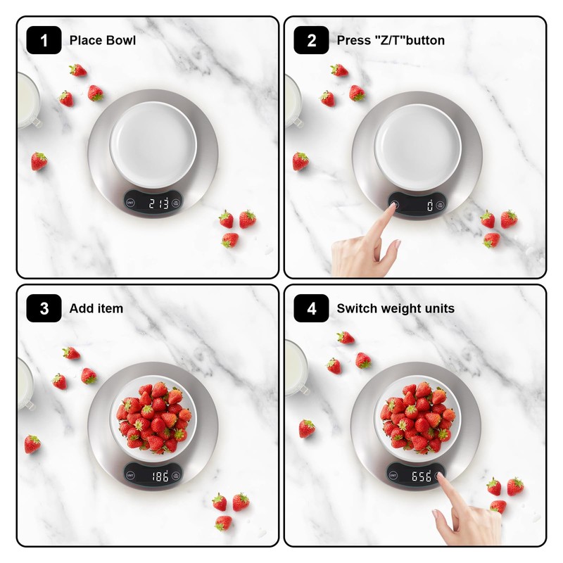 High Precision Food Cooking Scale Digital Kitchen Scale Touch Button