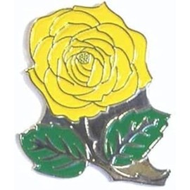 GBJUK English Yellow Rose Enamel Pin Badge Lapel