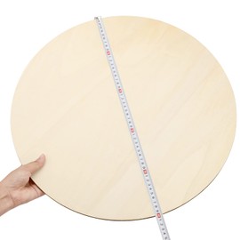 5 Pack 20 Inch Round Wood Circles, 1/8 Inch Thick Unfinished Wooden Rounds Plywood Discs for Crafts DIY, Door Hanger, Wood Burning, Christmas Decorations Painting