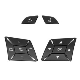 Taesayl 2185400162 Steering Wh-EEL Control Button Cover Compatible with A B C E GLK CLA GLA CLS SLK SLC W204 W207 X204 W212 W117 W246 W156 W218 W176 W172 2185400262
