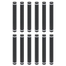 QUARKZMAN Pack of 12 Stainless Steel Wall Spacers, 12 x 100 mm Standoff Bolts, Spacer Screws for Acrylic Glass, Sign Holder, Advertising Boards, Black