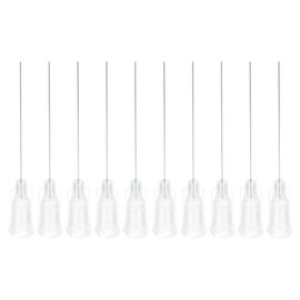 PATIKIL 27Ga x 1.5 Inch Dispensing Needle Tips, 25Pcs Stainless Steel and Plastic Glue Needle Tube Blunt Tips with Luer Lock for Glue Oil Applicator, White