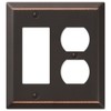 Amerelle 163RDDB Century Wallplate, 1 Rocker / 1 Duplex Outlet,