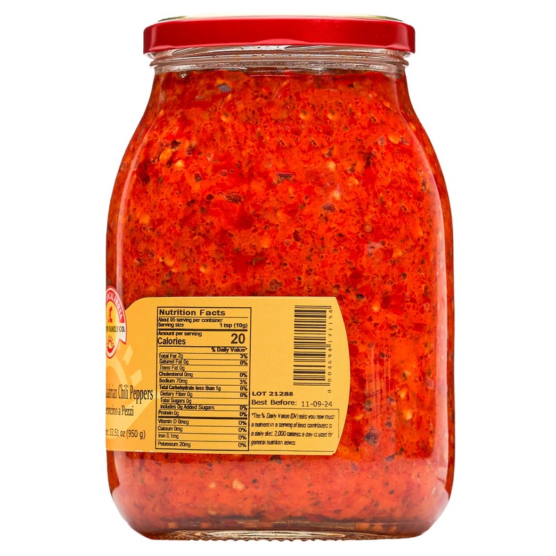 TUTTOCALABRIA Crushed Calabrian Chili Pepper, Paste/Spread, 33.5 oz Club Pack