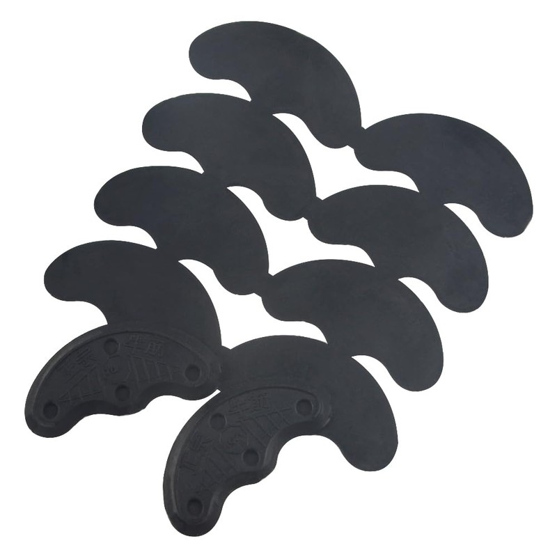 TOVOT 30PCS Heel Plates Black Heel Taps Rubber Tips Sole