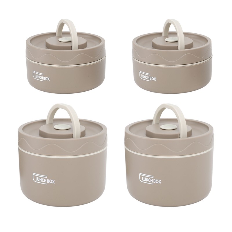 Insulated Lunch Container 304 Stainless Steel Sealed Multifunction Portable Round