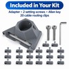 Starlink Gen 3 Mount Pipe Adapter with 20pcs Clips –