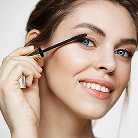 Mascara de Pestañas Rimel con Aceite de Ricino y Mamey Crecimiento de Pestañas No Irrita los Ojos 6 ml