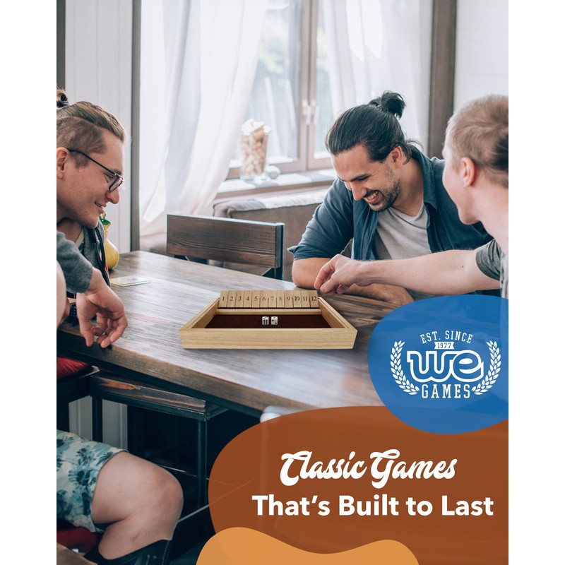 WE Games Wooden Shut The Box - Close The Box