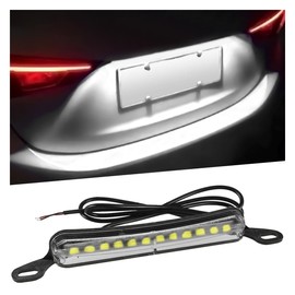 ZIMISI Car LED License Plate Light, 12V DC High Bright Auto License Plate Tag Lamp, Universal Waterproof Running/Reverse/Tail Lights Replacement for ATV, Trailer, UTV, Truck, Boat (White)