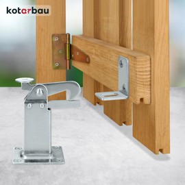 KOTARBAU® Door Stop 97 Floor Mounted Door Stop Silver Lock Door Stopper Closing Angle Door Buffer Steel Robust Solid