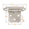 DecoBasics Cabinet Hinges Brushed Nickel for Kitchen Cabinets Doors (5