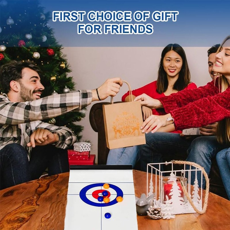 Tabletop Curling Game,Curling Game,Portable Team Board Games,Tabletop Training Family Party