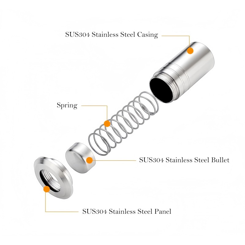 TOGU Door Latch Dust Protector,SUS304 Stainless Steel Dust-Proof Security Lock