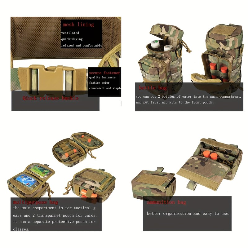 CrogaGear Tactical Belt Quick Release Adjustable Molle for Law Enforcement