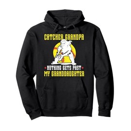 Softball Catcher Grandpa Proud Grandpa Of A Softball Catcher Pullover Hoodie