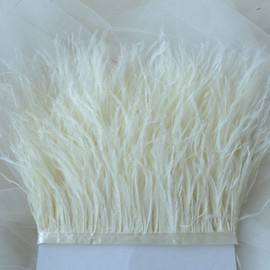 36 Colours Ostrich Feather Fringe Trim Fluffy Ostrich Plumes for Millinery Fascinator Craft Dress Making Pack of 1 Meter
