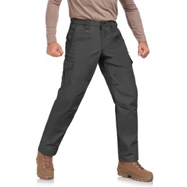 GAXIDES Cargo Pants for Men Waterproof Lightweight Carpenter Tactical Army Hiking Ourdoor with Pocket Pants Black 32Wx30L