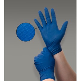 Abena Blue Nitrile Gloves | Medium | Pack of 50 Pairs | Multipurpose Disposable Gloves | DIY Gloves | Suitable as Surgical Gloves and Medical Gloves
