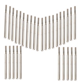 CNBTR 2mm Cylindrial Point Diamond Burr Glass Drill Bits for Rotary Tools Pack of 30