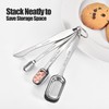 6-Piece Square Measuring Spoons with Leveler: Doosu 18/8 Stainless Steel