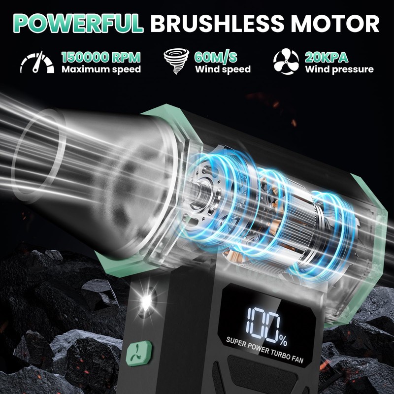 Compressed Air Duster - 150000 RPM Electric Air Duster with