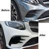 Front Bumper Wind Knife Fin Car Gloss Black Fog Light