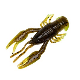 YUM Baits Co. Lures YCRB359 Craw Bug Fishing Bait, Green Pumpkin/Cha, 3.25"