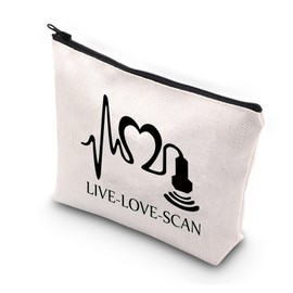 BAUNA Sonographer Gifts Cosmetic Bag for Radologists, Gift with Live Love Scan Ultrasonic Technology, Graduation Gift, Students, Scanning