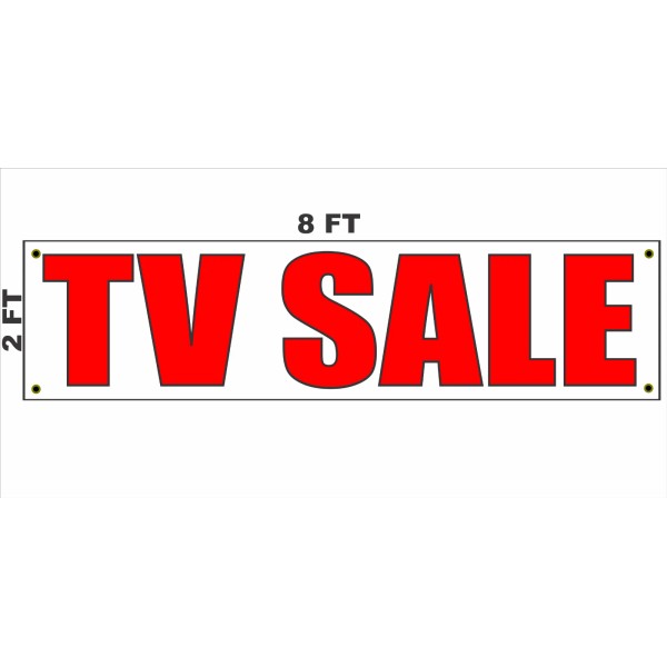 SSI TV SALE Banner Sign 2x8 for Business Shop Building