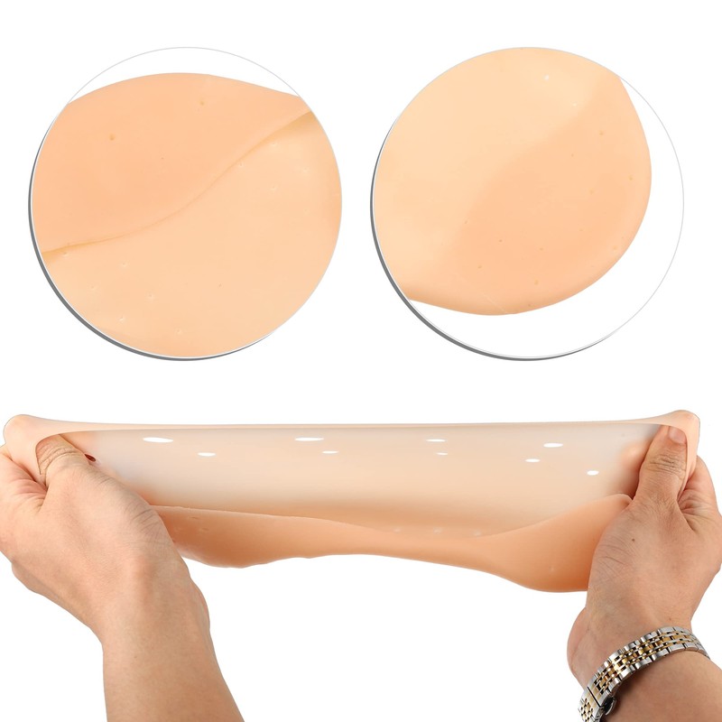 VOCOSTE 保湿ゲルソックス 破裂した足ケアプロテクタ シリコーン ソックス ベージュ Lサイズ 1ペア入り