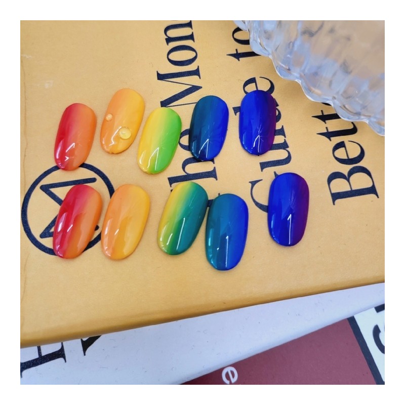 [Sl&Sl Nail Tips] Rainbow Nail – Square / [슬앤슬네일팁] 레인보우네일