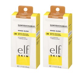 e.l.f. SKIN Suntouchable Whoa Glow SPF 30 – Sunscreen & Makeup Primer – 2 Pack