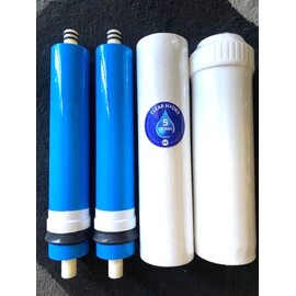 Hydro Logic Stealth RO300 Upgraded KDF 85 Complete Compatible Filter Kit Includes - Two Membranes, KDF 85 GAC Carbon Filter & Sediment Filter by Clear Hydro