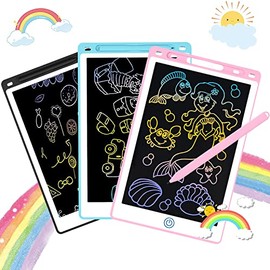 (12 pulgadas) Magic Board Kids Tablero de dibujo electrónico en color Tablero de escritura LCD de con pantalla en color Tablero de dibujo electrónico para creación de arte infantil, borrable