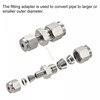 sourcing map Compression Tube Fitting 304 Stainless Steel 3mm x