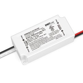 EMITEVER Dimmable LED Driver,96W 120VAC to 24VDC Electronic Transformer,Dimmable Power Supply for LED Strip Light,Kitchen,Cabinet, Compatible with Most Lutron and Leviton Dimmers,Class 2,UL Listed