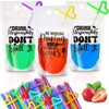 Nuenen 500 Pack Plastic Drink Pouches with Straws Funny Saying