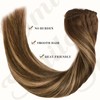 Invisible Wire Hair Extensions Real Human Hair-Smilco Balayage Dark Brown