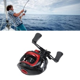 Metal Baitcasting Reel Lightweight Smooth with Long Cast Spool for Saltwater Freshwater Fishing (Right Hand)