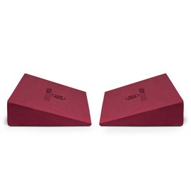 Yoga Studio EVA Yoga Wedge Blocks - 2 Pack (Pair) | Slant Board Twin Pack | Calf Stretcher | Lightweight EVA Foam | Mini Half Wedges | Non Slip Yoga Wedge for Wrists and Hands (Raspberry)
