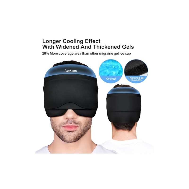 Gorro Para Aliviar La Migraña Con Máscara De Gel Para