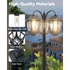73 Inch Aluminum Solar Lamp Post Light, Outdoor Waterproof IP65