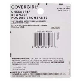 4 Pack CoverGirl Cheekers Bronzer, Golden Tan 104, 0.12 oz